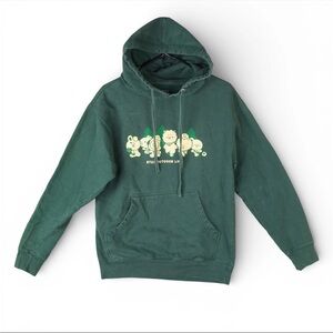 BT21 Green Pullover Hoodie BTS Line Friends K-Pop Outdoor Life Sz S Unisex